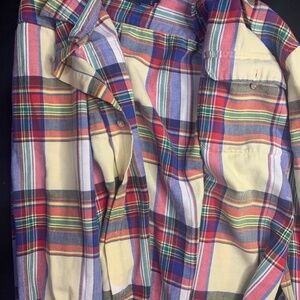 Polo Ralph Lauren Men's Plaid Oxford Shirt ,Red\Blue, Size 8